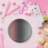 Grijs, roze, zwarte gradiënt, Ombre. Papieren Bordje (Feest)