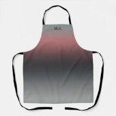 Grijs, roze, zwarte gradiënt, Ombre. Schort (Voorkant)
