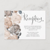  Grijs Rozen Bruiloft Receptie Kaarten (Voorkant)