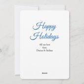 Grijs Russisch Blauw Kat Kerstmis of Chanoeka Feestdagenkaart (Achterkant)