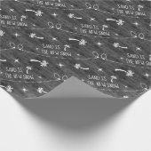 Grijs Rustic Palm Trees Holiday Pattern Sand Snow Cadeaupapier (Hoek)