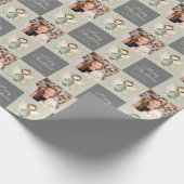 Grijs Rustiek Engel 1 Foto Verpakking Papier (Hoek)