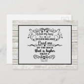 Grijs Rustisch Hout Christelijk Bijbel Verse Brief Briefkaart (Voorkant / Achterkant)