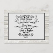 Grijs Rustisch Hout Christelijk Bijbel Verse Brief Briefkaart (Voorkant)