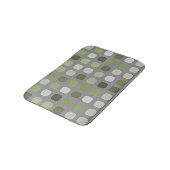 Grijs Sage Olive Green Round Squares Art Badmat (Gekanteld)