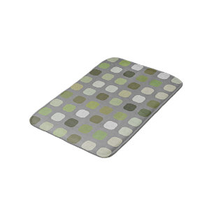 Grijs Sage Olive Green Round Squares Art Badmat