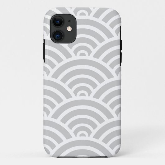 Grijs Scallop Patroon Case-Mate iPhone Case (Achterkant)