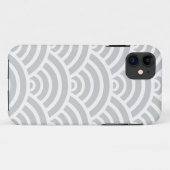 Grijs Scallop Patroon Case-Mate iPhone Case (Achterkant (horizontaal))