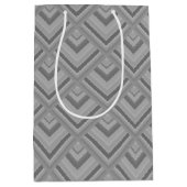 grijs schaalpatroon medium cadeauzakje (Voorkant)