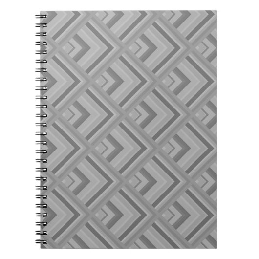 grijs schaalpatroon notitieboek (Voorkant)