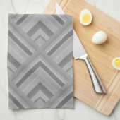 grijs schaalpatroon theedoek (Quarter Fold)