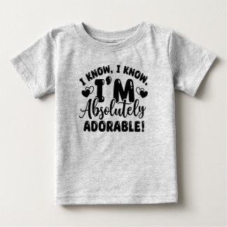 Grijs Schattig Baby T-shirt
