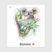 Grijs schattig Koala sticker (Vel)