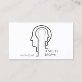 Grijs Schema Mind Science Menselijk Hoofd Visitekaartje