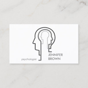 Grijs Schema Mind Science Menselijk Hoofd Visitekaartje