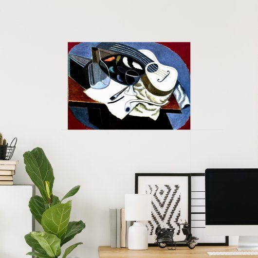 Grijs - Schilderstafel; Juan Gris schilderij Poster (Thuiskantoor)