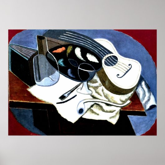 Grijs - Schilderstafel; Juan Gris schilderij Poster (Voorkant)