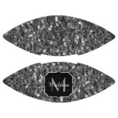 Grijs schittert faux glitter Monogram American Football (Panelen)