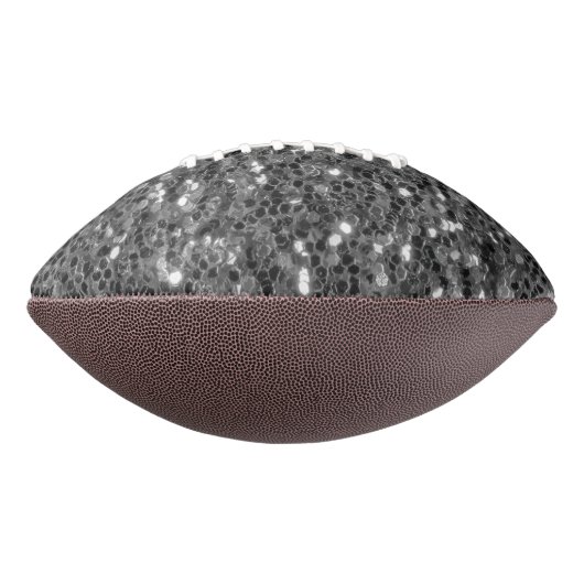 Grijs schittert faux glitter Monogram American Football (Gedraaid 90)
