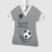 Grijs Shirt Voetbal Ornament (voorkant)
