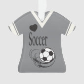 Grijs Shirt Voetbal Ornament (voorkant)