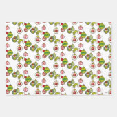 grijs sierpatroon inpakpapier vel (Voorkant 3)