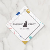 Grijs Silhouet van de bruid en bruidegom Bedankjes Labels (Voorkant)