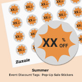 Grijs & Sinaasappel · 9-punts Bubble Sale Label me