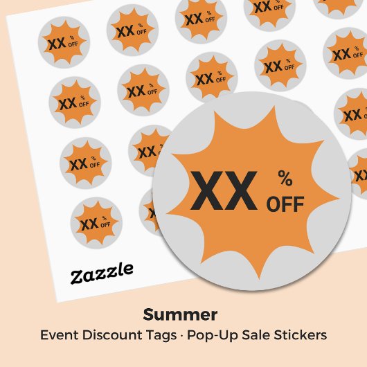 Grijs & Sinaasappel · 9-punts Bubble Sale Label me