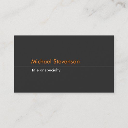 Grijs Sinaasappel Clear Trendy Standaard Visitekaa Visitekaartje (Voorkant)