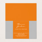 Grijs Sinaasappel Handschrift Plain Creative Moder Visitekaartje (Buitenkant ongevouwen)