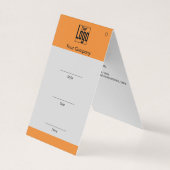 Grijs Sinaasappel Logo QR Code Kleding Gevouwen Pr Kaart (Voorkant)