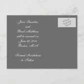 Grijs Sinaasappel Save the Date Briefkaarten Weddi (Achterkant)