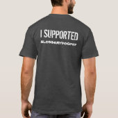 Grijs Slobberydog707 op rug T-shirt (Achterkant)