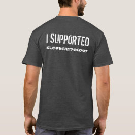 Grijs Slobberydog707 op rug T-shirt