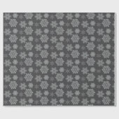 Grijs sneeuwvlok inpakpapier (Vlak)