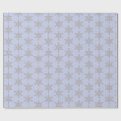 Grijs Snowflake Blue Winter Cadeaupapier (Vlak)