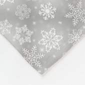 Grijs Snowflake patroon fleece deken (Hoek)