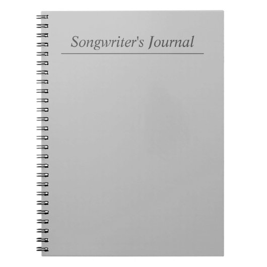 grijs Songwriter's Journal Notitieboek (Voorkant)