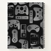 Grijs speels spelavontuur notitieboek (Achterkant)