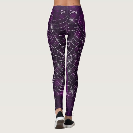 Grijs spinnenweb leggings (Achterkant)