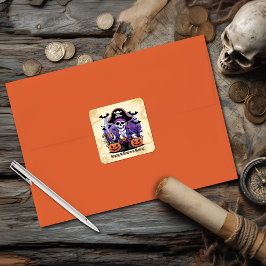 Grijs spookachtig geraamte piraat Halloween Vierkante Sticker