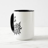 Grijs spookachtige pompoen gezicht   mok (Voorkant links)