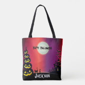 Grijs spookhuis Halloween    Tote Bag (Achterkant)