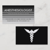 grijs staal ANESTHESIOLOGIST Visitekaartje (Voorkant / Achterkant)