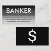 grijs staal BANKIER Visitekaartje (Voorkant / Achterkant)