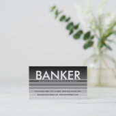 grijs staal BANKIER Visitekaartje (Staand voorkant)