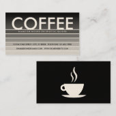 grijs staal COFFEE Visitekaartje (Voorkant / Achterkant)