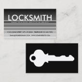 grijs staal LOCKSMITH Visitekaartje (Voorkant / Achterkant)