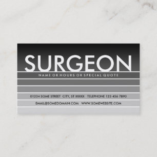 grijs staal SURGEON Visitekaartje